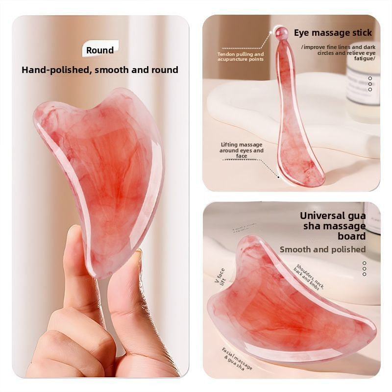 Natural Resin Gua Sha Board and Muscle Pulling Stick