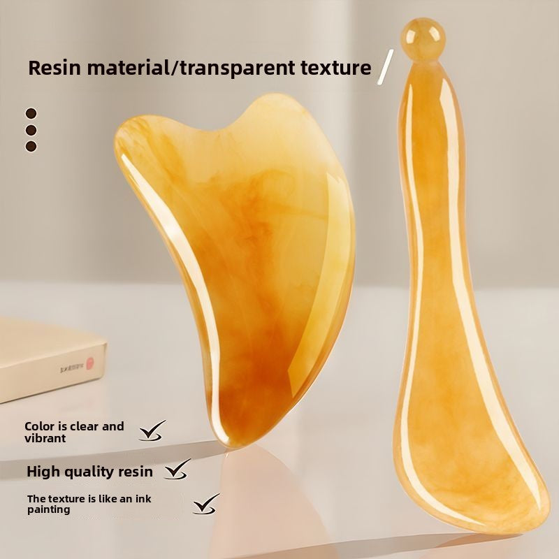 Natural Resin Gua Sha Board and Muscle Pulling Stick